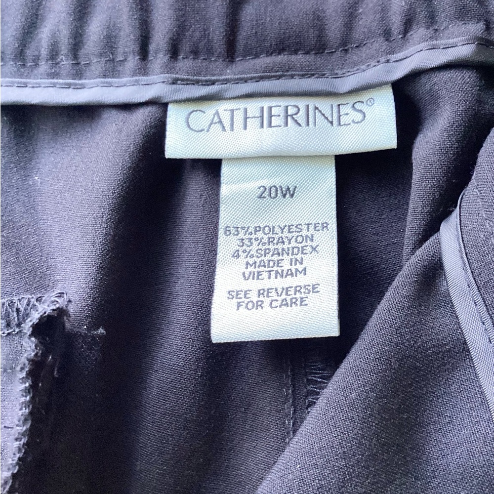 Pants Classic Black Catherine’s Right Fit Moderately Curvy20W Straight Leg - Picture 13 of 16